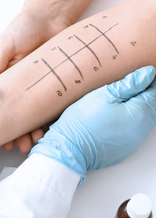 Allergy Test & Treatment background portrait