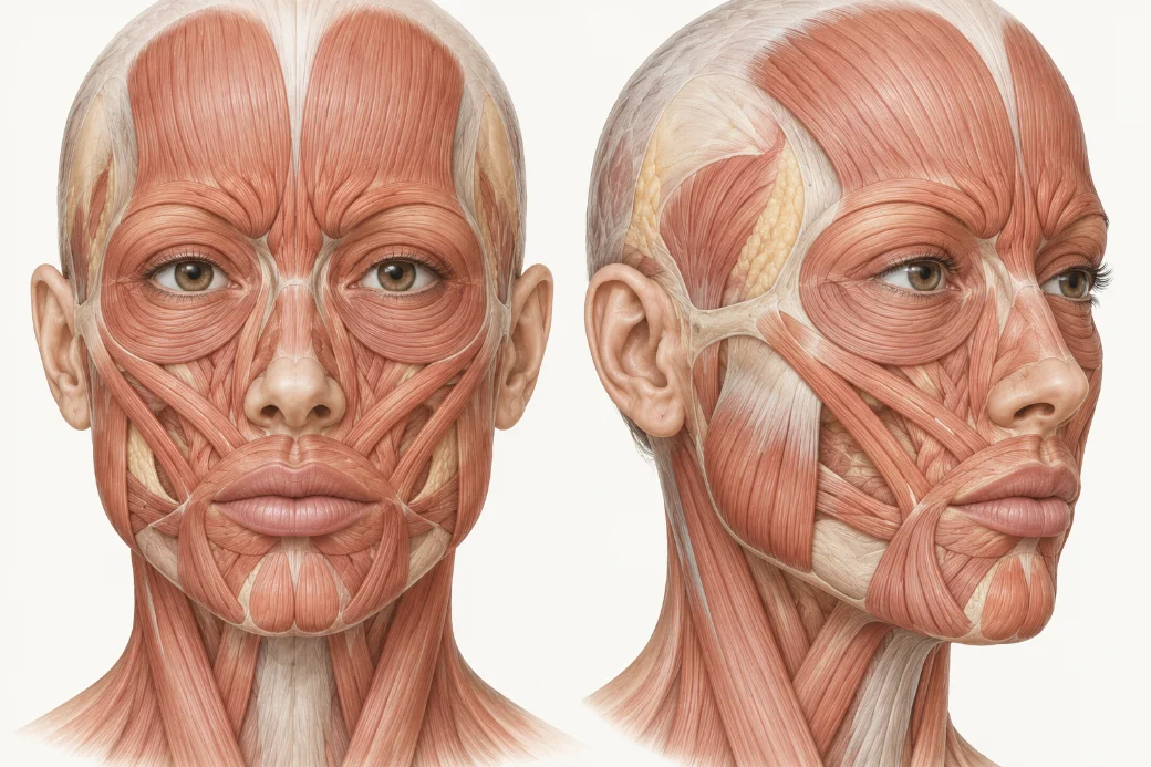 Facial Muscle Anatomy for Neurotoxin illustration